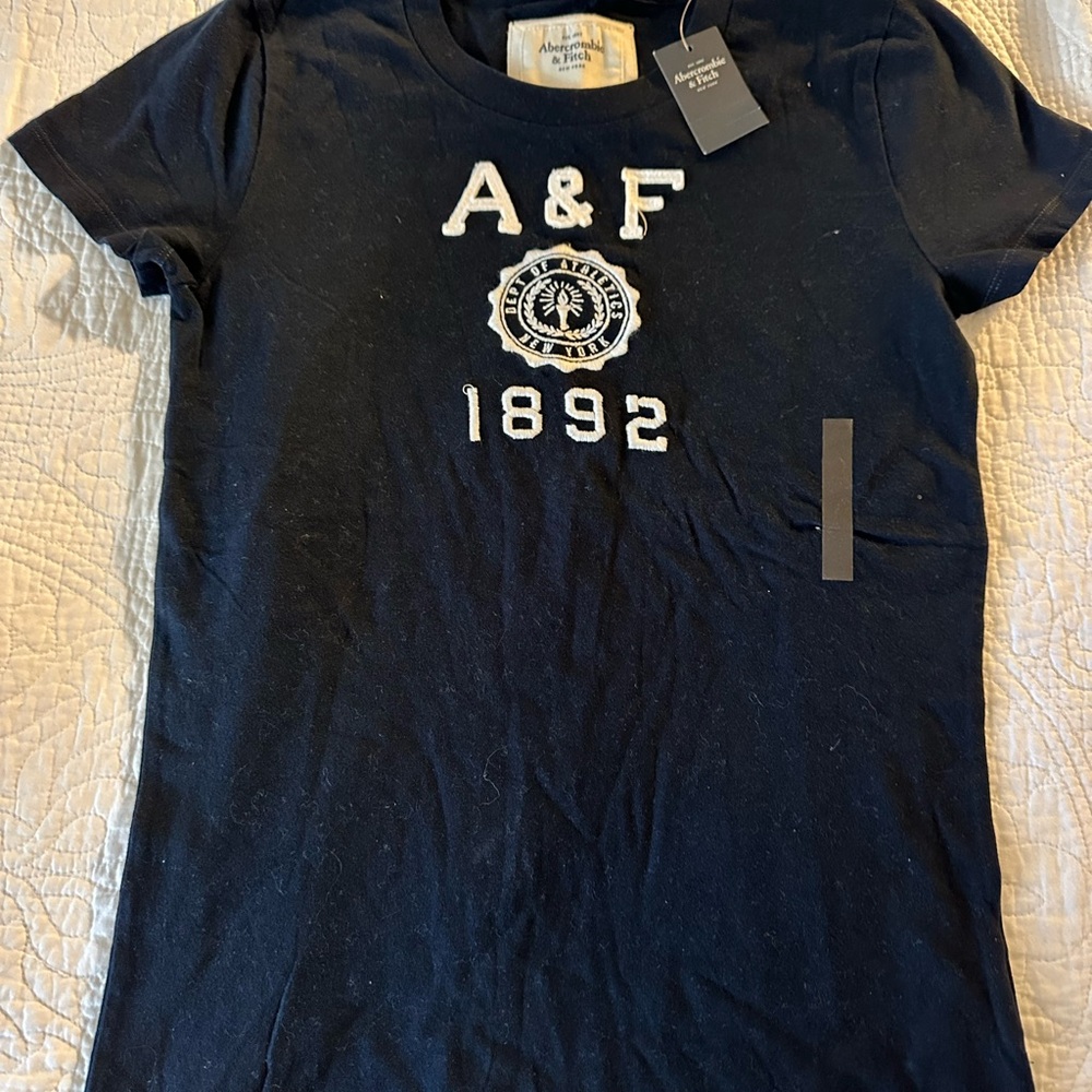 Abercrombie & Fitch Blue Short Sleeve Tee with Logo